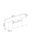 Nordure Rialto Consola Milano Walnut y Negro